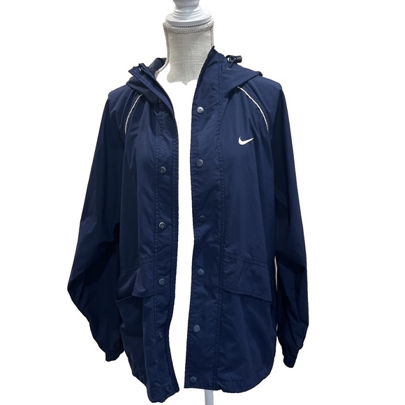 Nike Vintage Windbreaker Hooded Jacket Mens Size Medium Bauer Hockey Collab Y2K - Picture 9 of 11